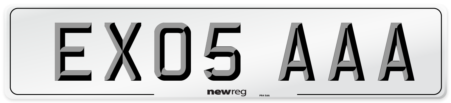 EX05 AAA Number Plate from New Reg